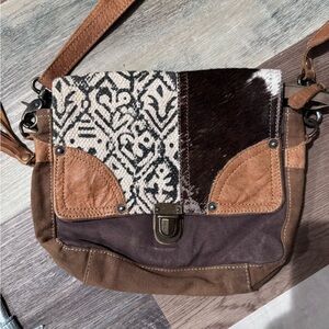 Myra Bag Brown and Black Crossbody